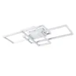kelvo® QUADRA KLV-101-0294 Φωτιστικό Οροφής LED 100W 10000lm 120° AC 220-240V IP20 Ρυθμιζόμενο Λευκό CCT με Χειριστήριο από 2700K έως 6000K Dimmable - Lumileds SMD Chip - Λευκό Ματ - Μ85 x Π45 x Υ9cm - 3 Χρόνια Εγγύηση - Image 3