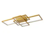 kelvo® QUADRA KLV-101-0295 Φωτιστικό Οροφής LED 100W 10000lm 120° AC 220-240V IP20 Ρυθμιζόμενο Λευκό CCT με Χειριστήριο από 2700K έως 6000K Dimmable - Lumileds SMD Chip - Σαμπανιζέ Χρυσό Ματ - Μ85 x Π45 x Υ9cm - 3 Χρόνια Εγγύηση - Image 3