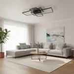 kelvo® QUADRA KLV-101-0296 Φωτιστικό Οροφής LED 120W 12000lm 120° AC 220-240V IP20 Ρυθμιζόμενο Λευκό CCT με Χειριστήριο από 2700K έως 6000K Dimmable - Lumileds SMD Chip - Μαύρο Ματ - Μ105 x Π60 x Υ9cm - 3 Χρόνια Εγγύηση - Image 2
