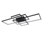 kelvo® QUADRA KLV-101-0296 Φωτιστικό Οροφής LED 120W 12000lm 120° AC 220-240V IP20 Ρυθμιζόμενο Λευκό CCT με Χειριστήριο από 2700K έως 6000K Dimmable - Lumileds SMD Chip - Μαύρο Ματ - Μ105 x Π60 x Υ9cm - 3 Χρόνια Εγγύηση - Image 3