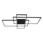 kelvo® QUADRA KLV-101-0296 Φωτιστικό Οροφής LED 120W 12000lm 120° AC 220-240V IP20 Ρυθμιζόμενο Λευκό CCT με Χειριστήριο από 2700K έως 6000K Dimmable - Lumileds SMD Chip - Μαύρο Ματ - Μ105 x Π60 x Υ9cm - 3 Χρόνια Εγγύηση - Image 5