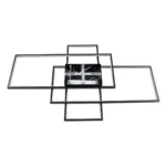 kelvo® QUADRA KLV-101-0296 Φωτιστικό Οροφής LED 120W 12000lm 120° AC 220-240V IP20 Ρυθμιζόμενο Λευκό CCT με Χειριστήριο από 2700K έως 6000K Dimmable - Lumileds SMD Chip - Μαύρο Ματ - Μ105 x Π60 x Υ9cm - 3 Χρόνια Εγγύηση - Image 6