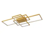 kelvo® QUADRA KLV-101-0298 Φωτιστικό Οροφής LED 120W 12000lm 120° AC 220-240V IP20 Ρυθμιζόμενο Λευκό CCT με Χειριστήριο από 2700K έως 6000K Dimmable - Lumileds SMD Chip - Σαμπανιζέ Χρυσό Ματ - Μ105 x Π60 x Υ9cm - 3 Χρόνια Εγγύηση - Image 3