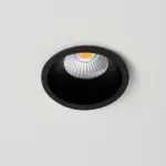 kelvo® DOT KLV-101-0308 Χωνευτό Φωτιστικό Downlight Σποτ LED 7W 910lm 38° AC 220-240V IP20 Φυσικό Λευκό 4500K - Bridgelux COB Chip & TÜV SÜD Driver - Μαύρο Ματ - Μ6 x Π6 x Υ7.8cm / Q5cm - 5 Χρόνια Εγγύηση