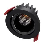 kelvo® LEO KLV-101-0311 Χωνευτό Κινούμενο Φωτιστικό Downlight Σποτ με Honeycomb Anti-Glare Reflector LED 10W 1250lm 38° AC 220-240V IP20 Θερμό Λευκό 2700K - Bridgelux COB Chip & TÜV SÜD Driver - Μαύρο Ματ - Μ8.5 x Π8.5 x Υ6.6cm / Q7.5cm - 5 Χρόνια Εγγύηση - Image 3