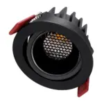 kelvo® LEO KLV-101-0314 Χωνευτό Κινούμενο Φωτιστικό Downlight Σποτ με Honeycomb Anti-Glare Reflector LED 10W 1300lm 38° AC 220-240V IP20 Φυσικό Λευκό 4500K - Bridgelux COB Chip & TÜV SÜD Driver - Μαύρο Ματ - Μ8.5 x Π8.5 x Υ6.6cm / Q7.5cm - 5 Χρόνια Εγγύηση - Image 3
