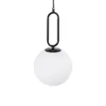 kelvo® BELLISSIMO KLV-101-0373 Κρεμαστό Φωτιστικό Οροφής για Λάμπα με Ντουί E27 AC 220-240V IP20 - Μαύρο Ματ & Λευκό - Μ20 x Π20 x Υ42cm - Image 6