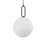kelvo® BELLISSIMO KLV-101-0374 Κρεμαστό Φωτιστικό Οροφής για Λάμπα με Ντουί E27 AC 220-240V IP20 - Μαύρο Ματ & Λευκό - Μ30 x Π30 x Υ52cm - Image 5