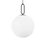 kelvo® BELLISSIMO KLV-101-0375 Κρεμαστό Φωτιστικό Οροφής για Λάμπα με Ντουί E27 AC 220-240V IP20 - Μαύρο Ματ & Λευκό - Μ40 x Π40 x Υ62cm - Image 4