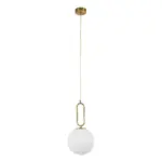 kelvo® BELLISSIMO KLV-101-0376 Κρεμαστό Φωτιστικό Οροφής για Λάμπα με Ντουί E27 AC 220-240V IP20 - Χρυσό Βούρτσας Πλατίνα & Λευκό - Μ20 x Π20 x Υ42cm - Image 3