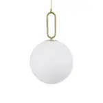 kelvo® BELLISSIMO KLV-101-0377 Κρεμαστό Φωτιστικό Οροφής για Λάμπα με Ντουί E27 AC 220-240V IP20 - Χρυσό Βούρτσας Πλατίνα & Λευκό - Μ30 x Π30 x Υ52cm - Image 4