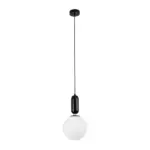kelvo® ESTETICO KLV-101-0379 Κρεμαστό Φωτιστικό Οροφής για Λάμπα με Ντουί E27 AC 220-240V IP20 - Μαύρο Ματ & Λευκό - Μ20 x Π20 x Υ38cm - Image 3