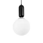 kelvo® ESTETICO KLV-101-0379 Κρεμαστό Φωτιστικό Οροφής για Λάμπα με Ντουί E27 AC 220-240V IP20 - Μαύρο Ματ & Λευκό - Μ20 x Π20 x Υ38cm - Image 5