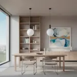 kelvo® ESTETICO KLV-101-0380 Κρεμαστό Φωτιστικό Οροφής για Λάμπα με Ντουί E27 AC 220-240V IP20 - Μαύρο Ματ & Λευκό - Μ30 x Π30 x Υ48cm - Image 2
