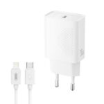 XO L160 (EU) Φορτιστής Ταχείας Φόρτισης με Θύρα Type-C & Καλώδιο Lighting 20W Kit (NB300)