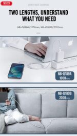 XO NB-Q189A PD 20W Καλώδιο Φόρτισης + Data Type-C σε Lightning 1m - Image 2