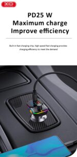 XO BCC09 Φορτιστής Αυτοκινήτου Bluetooth MP3 με TF card slot + PD 25W - Image 5