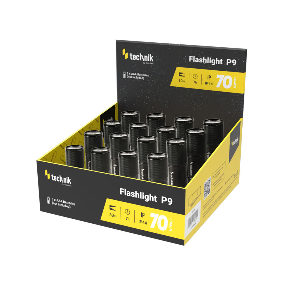 media-1691669754274 Technik Φακοί P9 9LED 70lm Κουτί 16τμχ (3xAAA δεν περιλαμβάνονται) - Image 1