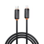 XO NB-Q302A Καλώδιο Φόρτισης & Μεταφοράς Δεδομένων Lightning σε Type-C 27W Μαύρο 1m