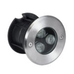 GloboStar® UNDERGROUND-FANI S-90979 Χωνευτό Φωτιστικό Σποτ Δαπέδου LED 12W 1080lm 60° DC 24V Αδιάβροχο IP68 Φ10 x Υ7.5cm Θερμό Λευκό 2700K - Ανοξείδωτο Ατσάλι - Image 3