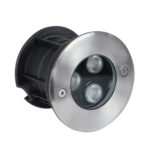 GloboStar® UNDERGROUND-FANI S-90981 Χωνευτό Φωτιστικό Σποτ Δαπέδου LED 12W 1020lm 60° DC 24V Αδιάβροχο IP68 Φ10 x Υ7.5cm RGBW DMX512 - Ανοξείδωτο Ατσάλι - Image 3