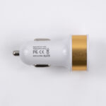 Globostar® S-90990 Χρυσός Φορτιστής Αυτοκινήτου DC 12-24V με 2 Εξόδους USB DC 5V 1.0Α & 2.1A - Image 3