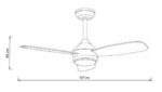 inLight SIERRA Ανεμιστήρας Οροφής με LED 20W, DC Μοτέρ & Smart App - Μαύρο (102000820) - Image 2