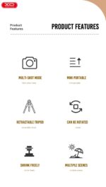 XO SS09 Τρίποδο Bluetooth με Κοντρολ - Image 3