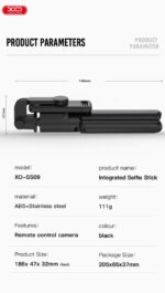 XO SS09 Τρίποδο Bluetooth με Κοντρολ - Image 9