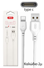 XO NB103 Καλώδιο Φόρτισης Type-C 2m Άσπρο - Image 2