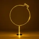 GLOBOSTAR® XMAS-CROWN-BIG Χριστουγεννιάτικο Διακοσμητικό Φωτιστικό LED 27.3W 1092lm 360° AC 220-240V Αδιάβροχο IP65 Θερμό Λευκό 2700K  - Μαύρο & Διάφανο - Μ88 x Π25 x Υ136cm - 2 Χρόνια Εγγύηση - Image 3