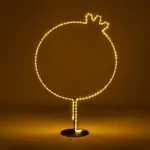 GLOBOSTAR® XMAS-CROWN-SMALL Χριστουγεννιάτικο Διακοσμητικό Φωτιστικό LED 15,6W 624lm 360° AC 220-240V Αδιάβροχο IP65 Θερμό Λευκό 2700K - Μαύρο & Διάφανο - M73 x Π25 x Υ106cm - 2 Χρόνια Εγγύηση - Image 3