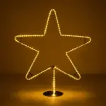 GLOBOSTAR® XMAS-STAR-SMALL Χριστουγεννιάτικο Διακοσμητικό Φωτιστικό LED 15,6W 624lm 360° AC 220-240V Αδιάβροχο IP65 Θερμό Λευκό 2700K   - Μαύρο & Διάφανο - M97 x Π25 x Υ107cm - 2 Χρόνια Εγγύηση - Image 3