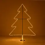 GLOBOSTAR® XMAS-TREE-BIG Χριστουγεννιάτικο Διακοσμητικό Φωτιστικό LED 27.3W 1092lm 360° AC 220-240V Αδιάβροχο IP65 Θερμό Λευκό 2700K  - Μαύρο & Διάφανο - Μ134 x Π25 x Υ188cm - 2 Χρόνια Εγγύηση - Image 3