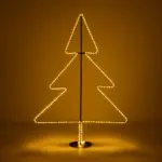 GLOBOSTAR® XMAS-TREE-SMALL Χριστουγεννιάτικο Διακοσμητικό Φωτιστικό LED 19,5W 780lm 360° AC 220-240V Αδιάβροχο IP65 Θερμό Λευκό 2700K - Μαύρο & Διάφανο - M102 x Π25 x Υ142cm - 2 Χρόνια Εγγύηση - Image 3