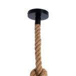 GLOBOSTAR® ROPE 01018 Boho Κρεμαστό Φωτιστικό Οροφής με Ντουί 1 x E27 AC 220-240V IP20 - Μπεζ - Μ3.5 x Π3.5 x Υ200cm - Image 5