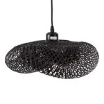 GLOBOSTAR® MEXICO 02200 Boho Κρεμαστό Φωτιστικό Οροφής με Ντουί 1 x E27 AC 220-240V IP20 - Μαύρο - Μ40 x Π30 x Υ13cm - Image 6