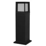GLOBOSTAR® PALASO 12143 Φωτιστικό Κολωνάκι Κήπου με Ντουί 1 x E27 90° AC 220-240V Αδιάβροχο IP65 - Γκρι Ανθρακί - Μ15 x Π15 x Υ58cm - Image 2