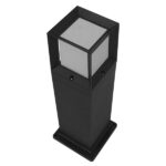 GLOBOSTAR® PALASO 12143 Φωτιστικό Κολωνάκι Κήπου με Ντουί 1 x E27 90° AC 220-240V Αδιάβροχο IP65 - Γκρι Ανθρακί - Μ15 x Π15 x Υ58cm - Image 4