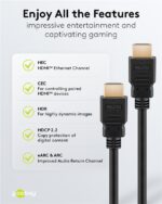 Goobay Καλώδιο HDMI Ethernet Υψηλής Ταχύτητας 4K/60Hz 18Gbit/s Μαύρο 1,5m 80102 - Image 4