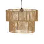 GLOBOSTAR® ROXXI 205-0020 Boho Κρεμαστό Φωτιστικό Οροφής με Ντουί 1 x E27 AC 220-240V IP20 - Μπεζ - M50 x Π50 x Υ36cm - Image 5