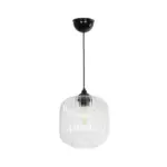 GLOBOSTAR® MELONI 206-0013 Μοντέρνο Κρεμαστό Φωτιστικό Οροφής με Ντουί 1 x E27 AC 220-240V IP20 - Διάφανο - Μ20 x Π20 x Υ24cm - Image 4