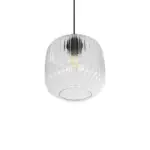 GLOBOSTAR® MELONI 206-0013 Μοντέρνο Κρεμαστό Φωτιστικό Οροφής με Ντουί 1 x E27 AC 220-240V IP20 - Διάφανο - Μ20 x Π20 x Υ24cm - Image 6