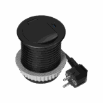 Redpoint 9040 ΧΩΝΕΥΤΗ ΠΡΙΖΑ ΓΡΑΦΕΙΟΥ ΣΟΥΚΟ ΚΑΠΑΚΙ+1 USB TYPE-C 20W + 1,8m ΚΑΛΩΔΙΟ&ΦΙΣ 70/85 (Φ62) ΜΑΥΡΗ ORNO - Image 4