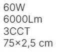 Inlight Πλαφονιέρα οροφής LED 60W 3CCT (by switch on base) σε μαύρη απόχρωση D:75x2,5cm (42036-AA-Black) - Image 2