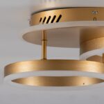GLOBOSTAR® VENOM 61122 Μοντέρνο Φωτιστικό Οροφής LED 67W 8040lm 360° AC 220-240V IP20 Ρυθμιζόμενο Λευκό CCT με Χειριστήριο από 2700K έως 6000K Dimmable - Lumileds SMD Chip - Σατινέ Χρυσό Βούρτσας - Μ60 x Π40 x Υ12.5cm - 3 Χρόνια Εγγύηση - Image 5