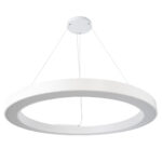GLOBOSTAR® RA 61199 Μοντέρνο Κρεμαστό Φωτιστικό Οροφής LED 100W 11020lm 120° AC 220-240V IP20 Ρυθμιζόμενο Λευκό CCT με Χειριστήριο από 2700K έως 6000K Dimmable - Lumileds SMD Chip - Λευκό Ματ - Μ120 x Π120 x Υ8cm - 3 Χρόνια Εγγύηση - Image 3