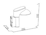 inLight Wabash LED 7W 3CCT Outdoor Wall Lamp Black D:13cm (80208310) - Image 2