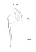 inLight Mercury 1xGU10 Outdoor Spike Light Black D:9,5cm (80600514) - Image 2