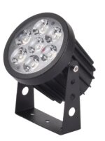 inLight Crest range LED 12W RGB CCT Outdoor Wall Lamp Black D:8.5 x 12cm (80700515)